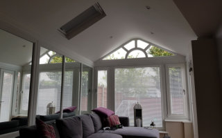 inside new conservatory roof