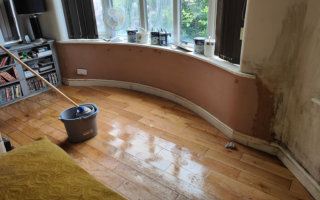 plaster repair to bay window